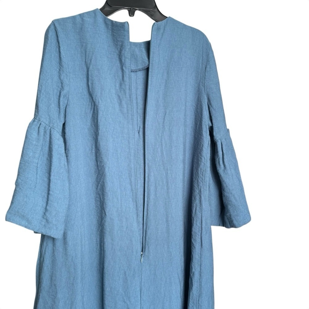 Abigail High Low Dress Teen Girls Size 18 Blue Grommet Detail Bell 3/4 Sleeve - Picture 12 of 14